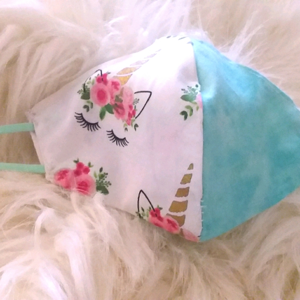 Face mask Unicorn nose & ear adjustable children's